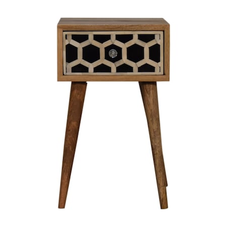 Homeroots 20" Light Brown Solid Wood One Drawer Nightstand 651816