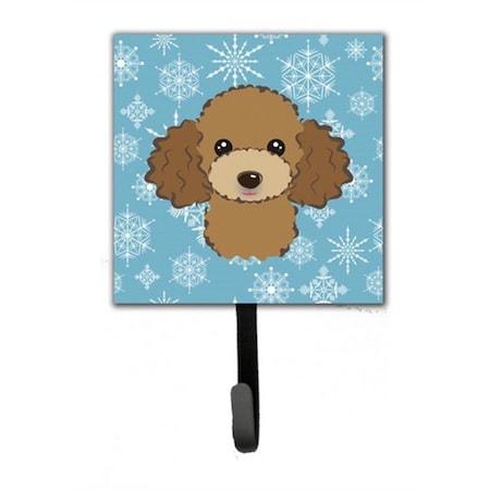 Carolines Treasures Snowflake Chocolate Brown Poodle Leash and Key Holder BB1690SH4