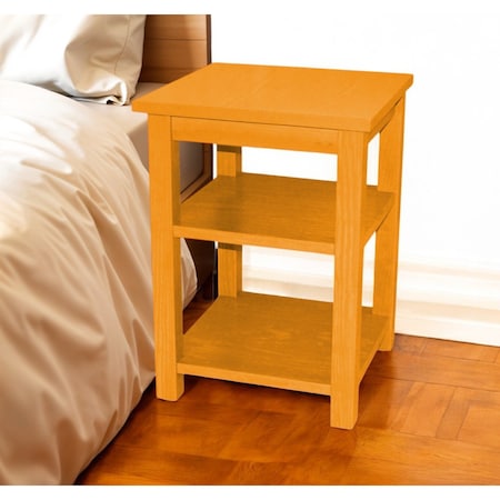 Homeroots 28" Yellow Solid Wood Nightstand 548321