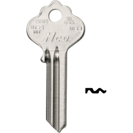 Ilco Nickel Plated File Cabinet Key IN33 / 1054MT, 10PK IAL3584901B