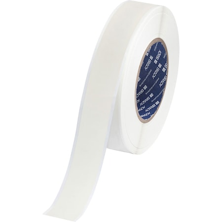 Brady Repositionable Vinyl Cloth Wire and General ID Labels 1 in W x 100 ft L White THT-1000-498