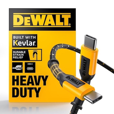Dewalt Type C to Type C Cable 10 ft. Black/Yellow 131 0021 DW2