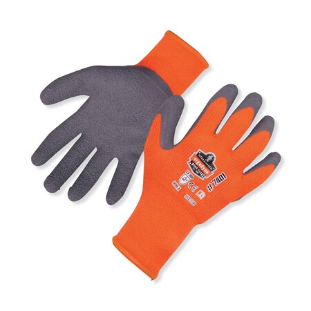 Ergodyne ProFlex 7401 Coated Lightweight Winter Gloves, Orange, Large, Pair 17624