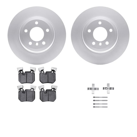 Dynamic Friction Co DFC GEOSPEC Coated Rotors with 5000 Brake Pads - Ceramic and Hardware 4512-31221