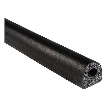 Trim Lok Inc D-Shaped Seal, Black, 250 ft L X5381BTSINGLE-250
