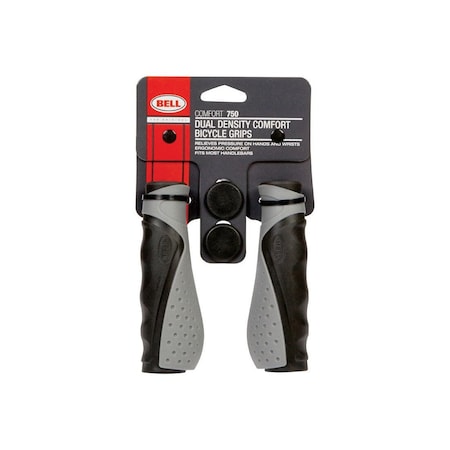 Bell Sports Bike Grips Comfort 750 Rubber Grey/Black Grey/Black 7122141