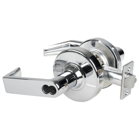 Schlage Grade 2 Entrance Cylindrical Lock with Field Selectable Vandlgard, Rhodes Lever, FSIC Less Core, Br ALX53J RHO 625