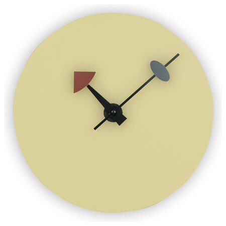 Leisuremod Manchester Modern Classy Design Round Silent Non-Ticking Wall Clock, Cream MCLR11CR