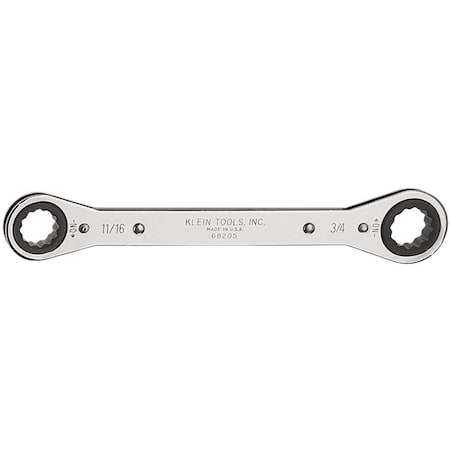 Klein Tools Ratcheting Box Wrench 11/16 x 3/4-Inch 68205