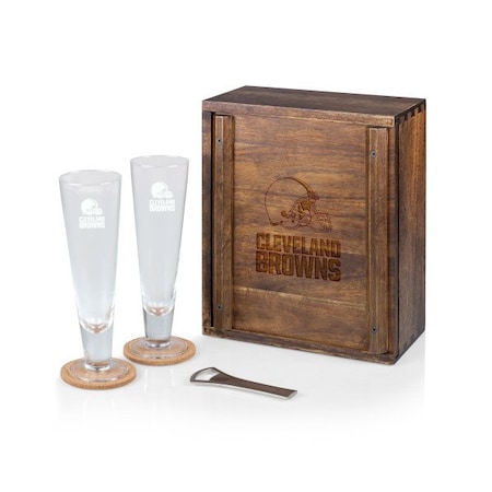 Picnic Time Family Of Brands NFL Cleveland Browns - Pilsner Beer Glass Gift Set 602-06-512-083-2