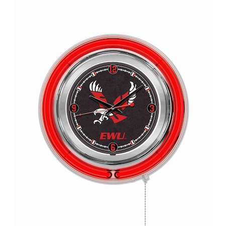 Holland Bar Stool Co Eastern Washington University Double Neon 15" Clock Clk15EastWA