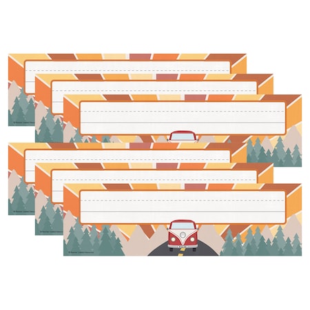 Teacher Created Resources Moving Mountains Road Trip Flat Name Plates, 216PK 9236