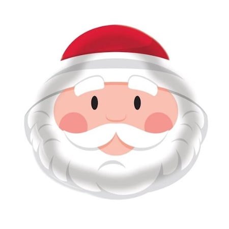 Commander In Chef 14 in. Santa Round Plastic Tray CO2969006