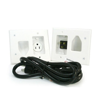 Monoprice Recessed Pro Power Kit, Wht 4652