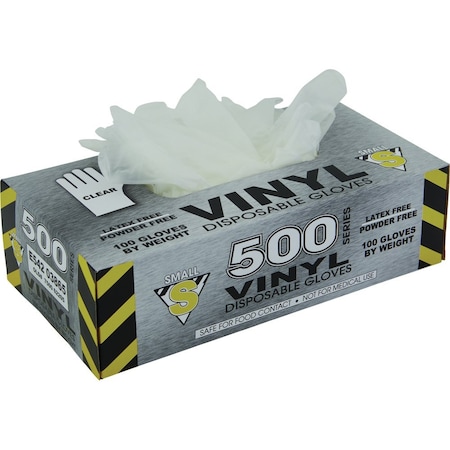 Workhorse 500 Series Single Use Vinyl Hand Protection Gloves, Powder Free, 100PK E5420386