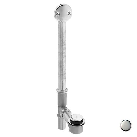 Westbrass Tip Toe Waste and Overflow with Two Hole Faceplate - Polished Chrome D326-26