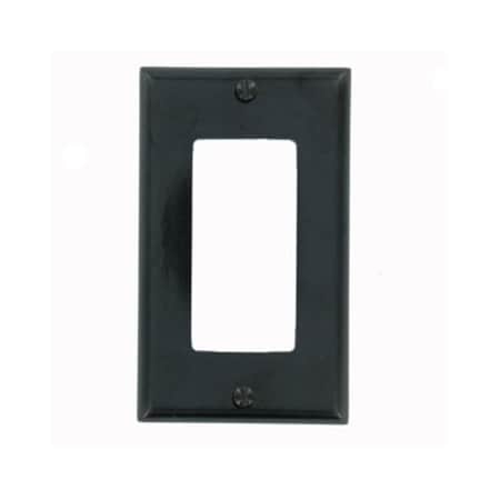 Leviton Decora Black 1 gang Thermoset Plastic Decorator Wall Plate 1 pk 80401-00E