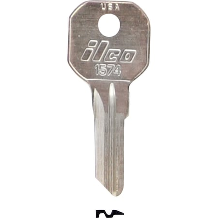 Ilco Hurd Nickel Plated Gas Cap Key 1574, 10PK IAA01564002