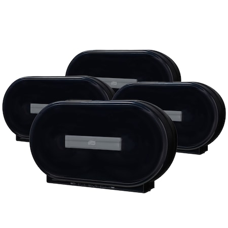 Tork Toilet Paper Dispenser, Plastic, Black, PK4 247549A