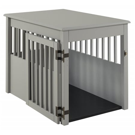 Ef Furniture Ruffluv Large Pet Crate End Table - Grey 492404