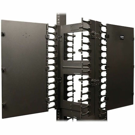 Tripp Lite Tripp Lite by Eaton SmartRack SRCABLEVRT12 Vertical Cable Manager - Cable Manager - Black - Steel SRCABLEVRT12