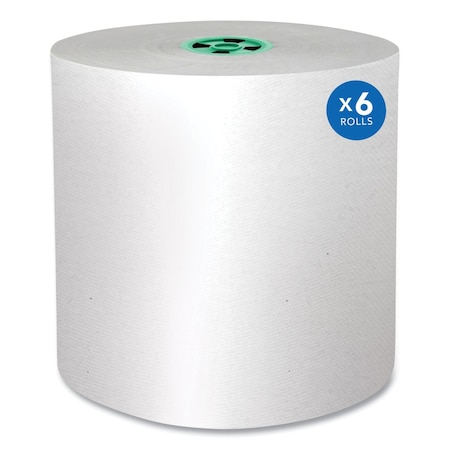 Scott Pro Hard Roll Paper Towels for Pro Dispenser, Green Core Only, 1-Ply, 7.5" x 900 ft, 6PK 43961