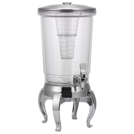 Service Ideas Double Wall Beverage Dispenser, Regal Legs, 3 Gallon, Infuser Tube, Stainless Steel CBDDW3GRG