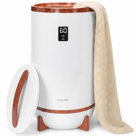 Serenelife Towel Warmer Bucket, with Customized Fragrance for Spa and Bathroom, Luxury Towel Heater Gifts for SLTLW300