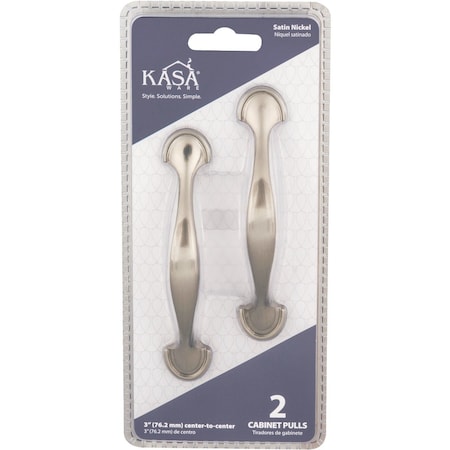 Hardware Resources KasaWare 4-5/8'' Satin Nickel Cabinet Pull, 2PK K4133SN-2