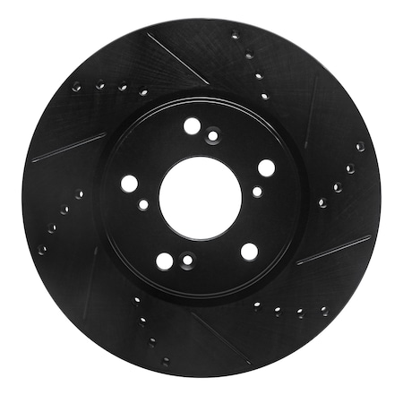 Dynamic Friction Co DFC Brake Rotor - Drilled and Slotted - Black 633-59037R