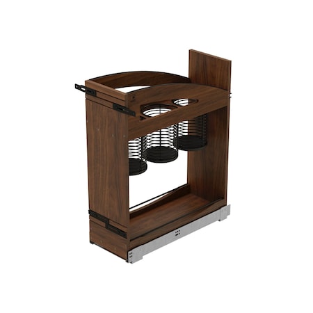 Craftsman Collection Base Pullout Utensil Wood/Black 8-15/16 in W Soft-Close Craftsman 448UTCC-BCSC-WN-8MB