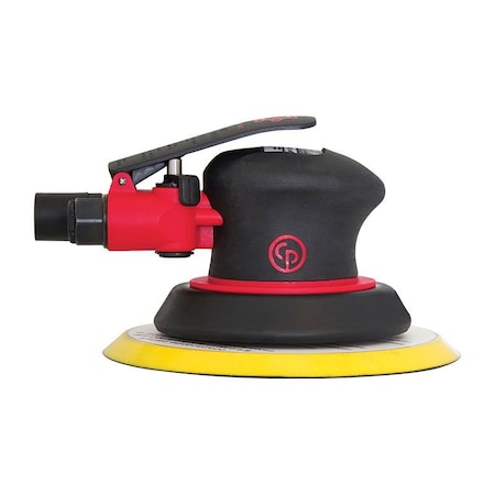 Chicago Pneumatic Palm Style Random Orbital Sander, 6 in Round Pad, 8 to 16 cfm Air Flow, Hook and Loop Pad Grip Metho 8941272251