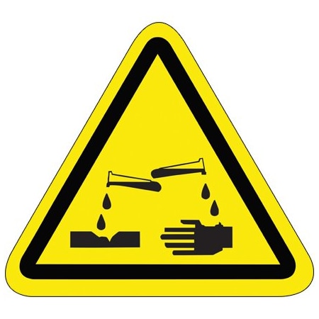 Bsc Preferred 2.25'' Triangle - Corrosive Material Durable Safety Label DSL506