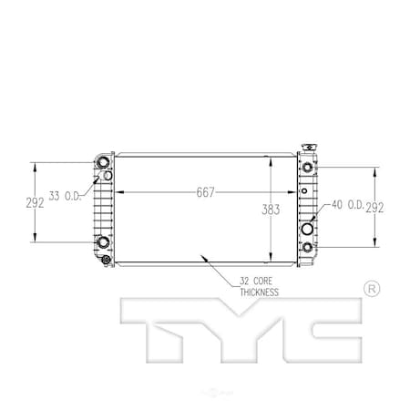 Tyc Radiator Assembly 705