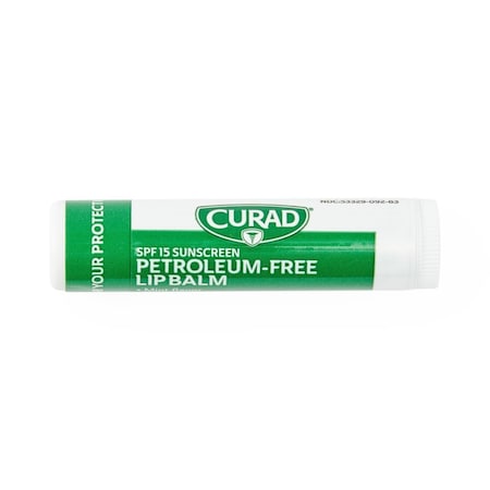 Medline CURAD Petroleum-Free SPF 15 Lip Balm, 24PK CUR0415Z