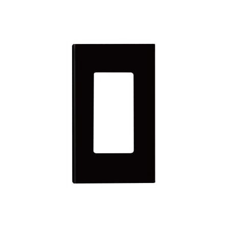 Leviton Decora Wallplate, Screwless, Standard Size, Gang 1, Black 80301-SE