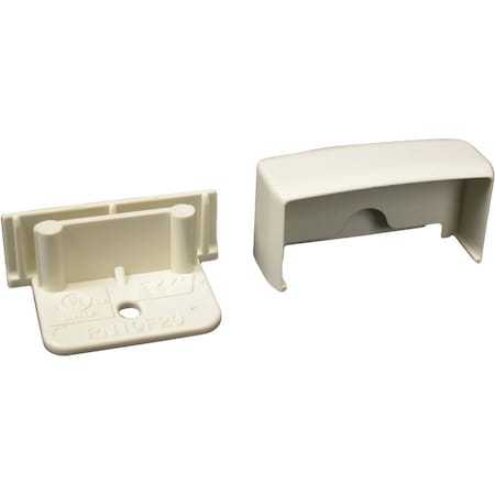 Legrand Blank End Fitting, PN03 Series, 1 Channel, 0.812 in W, 0.5 in H, 0.687 in L, Ivory PN03F20V