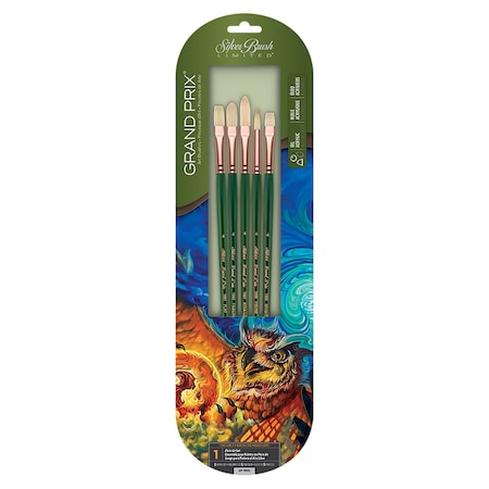 Silver Brush Grand Prix Long Handle Brushes, 5-Piece Set GP-1050