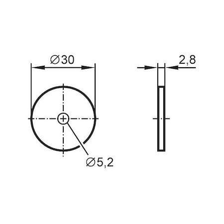 Ifm RFID tag, 30 mm Thick, 24.95 g, PK10 E80425