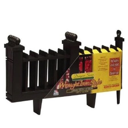 Emsco Group Emsco  10 ft. Estate Series Resin Wrought-Iron Style Border Fencing, Black 2096-1