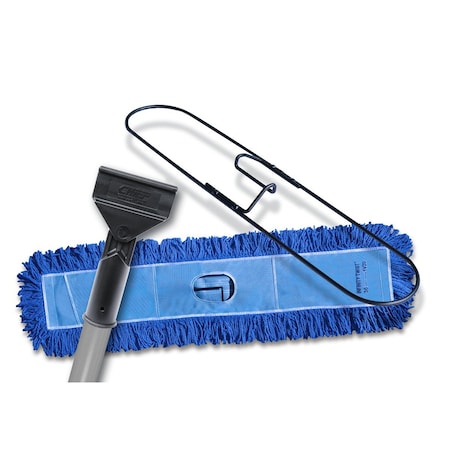 Chief Clean Gray fiberglass dust mop handle, 36" dust mop, 36" dust mop frame K-PWRCLIPFBGG36