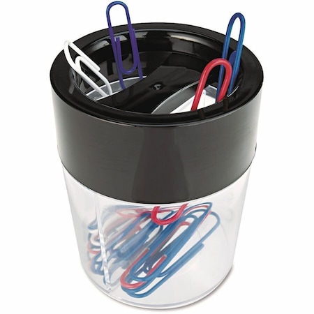 Universal Magnetic Clip Dispenser, Two Compartments, Plastic, 2-1/2 x 2-1/2 x 3 8126