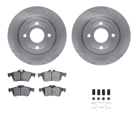 Dynamic Friction Co DFC Brake Rotor with 5000 Brake Pads and Hardware Kit 6512-99819