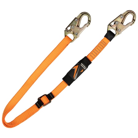 Malta Dynamics 4ft - 6ft ADJUSTABLE RESTRAINT LANYARD WITH 2 STEEL SNAP HOOKS C5200