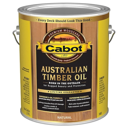 Australian Timber Oil 1 Gal Cabot Natural Triple Oil Protection 3400