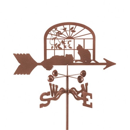 Classic Accessories Cats in Window Weathervane with Post Mount VE289886