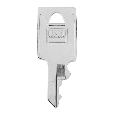Hy-Ko Key Blank, Brass, Nickel-Plated, For: Samsonite 70S Locks 1101070S