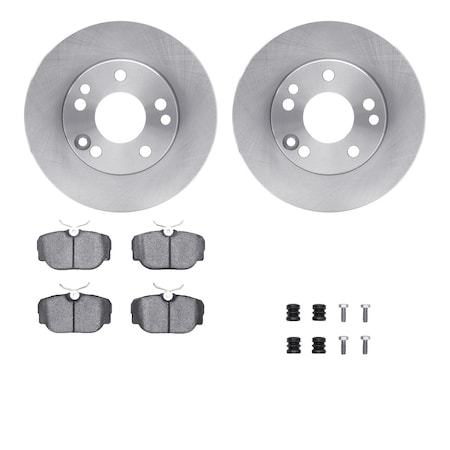 Dynamic Friction Co DFC Rotors with EURO 5000 Ceramic Brake Pads includes Hardware 6612-63111