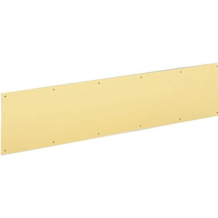 Schlage Kick Plate, 34 in L, 8 in W, Brass, Anodized Brass SC8400B3-8X34
