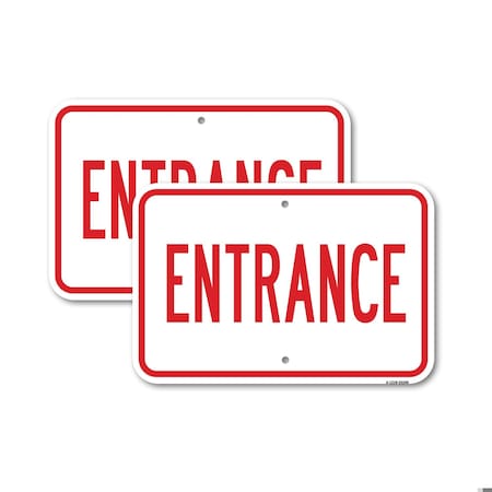 Signmission Entrance, Heavy-Gauge Aluminum Rust Proof Parking Sign, 18" x 24", A-1824-25206 A-1824-25206